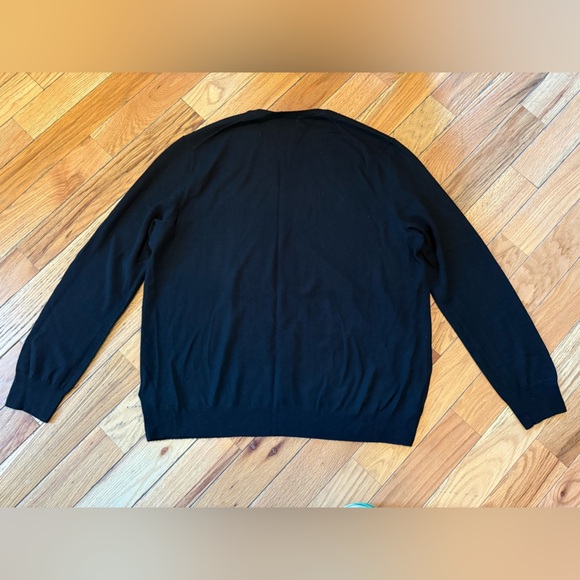 Polo Ralph Lauren 100% Merino Wool Crew Neck Black Lightweight Sweater Men Sz XL - Picture 5 of 11